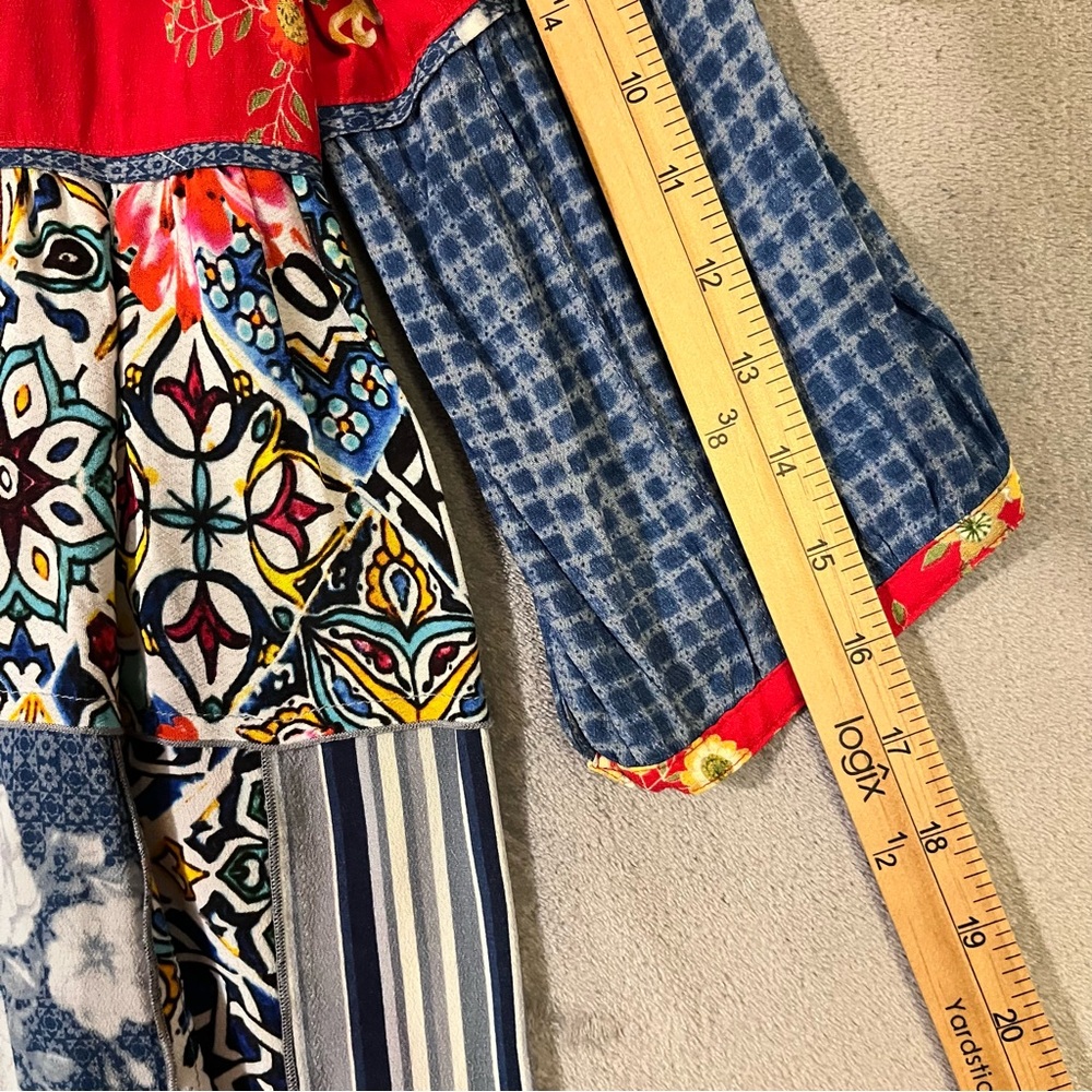 John Mark Floral Patchwork Pattern Top. Womens Sz… - image 5